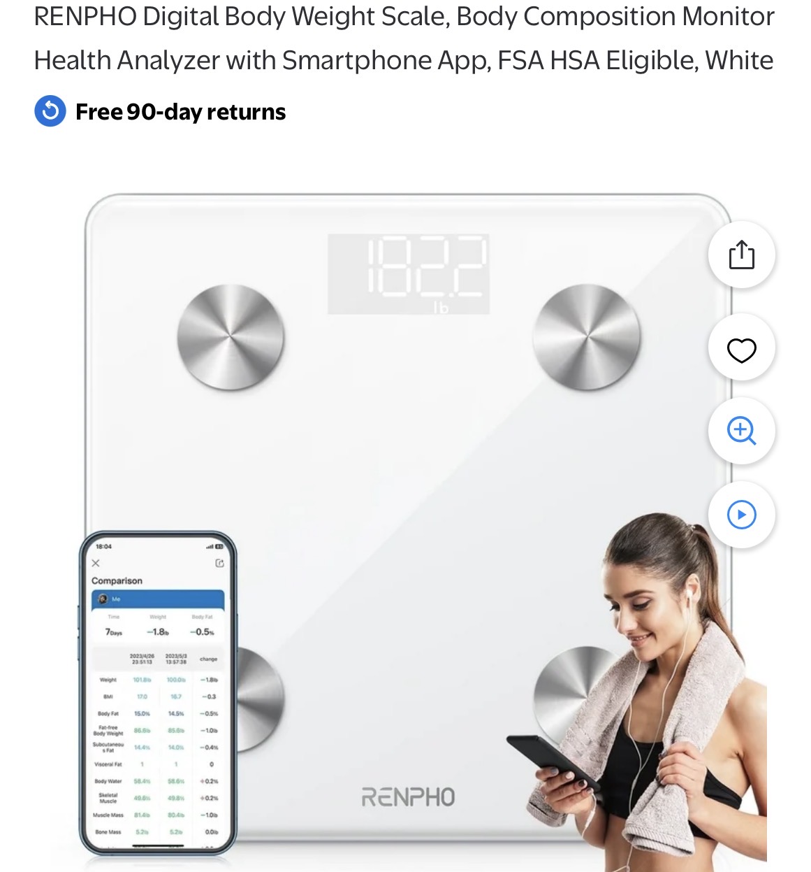 RENPHO Digital Body Weight Scale #I32