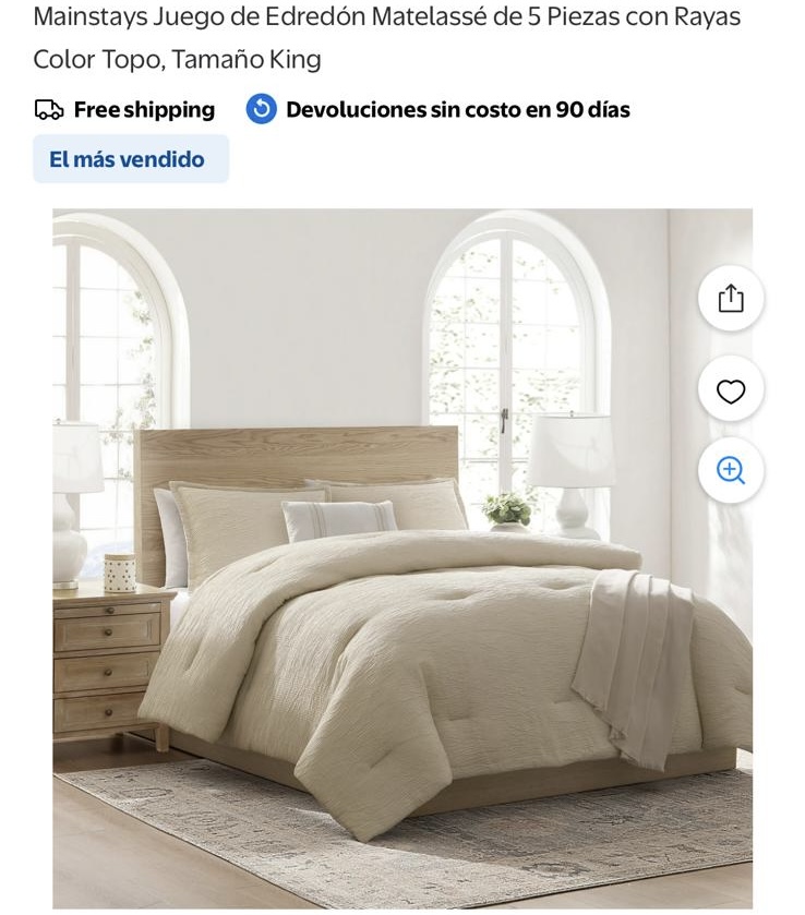 Mainstays 5-Piece Matelassé Striped Comforter Set #I21