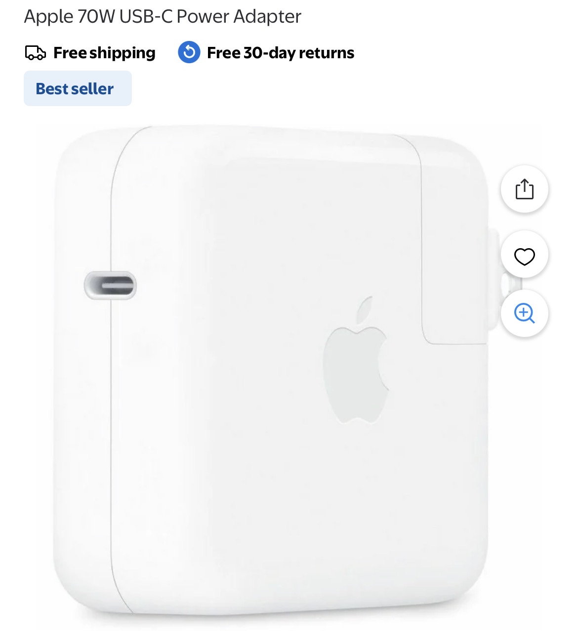 Apple 70W USB-C Power Adapter #D171