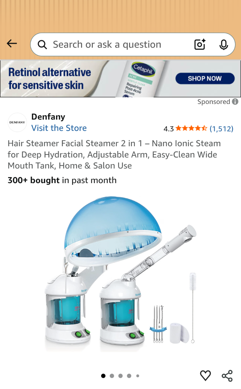 A038 Hair Steamer Facial Steamer 2 in 1-