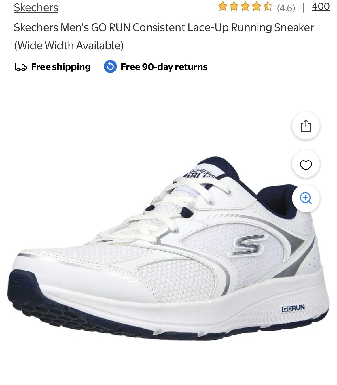 Skechers Men's GO RUN Consistent Lace-Up Running Sneaker (Size 9.5)#H6