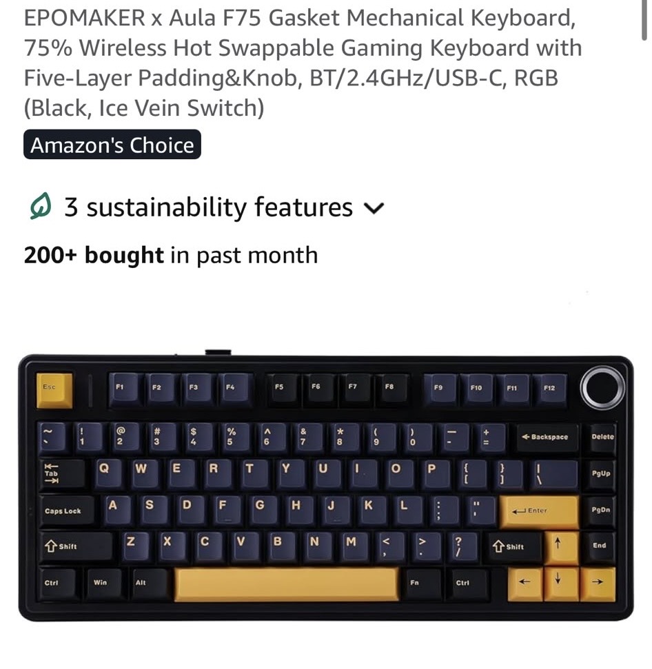EPOMAKER × Aula F75 Gasket Mechanical Keyboard, #A7