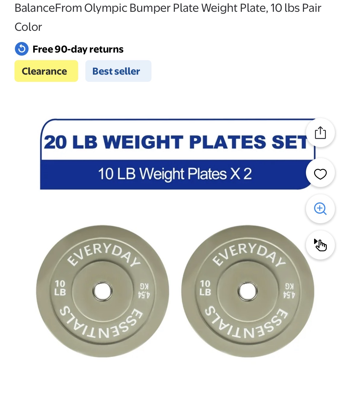 BalanceFrom Olympic Bumper Plate Weight Plate #D105