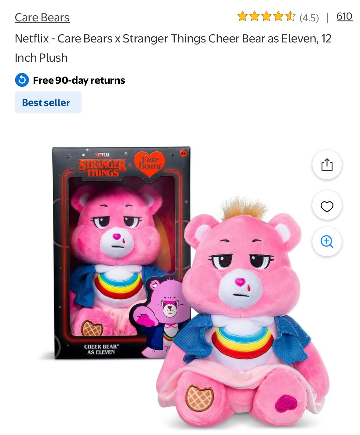 Netflix - Care Bears x Stranger Things Cheer Bear as Eleven, #I22