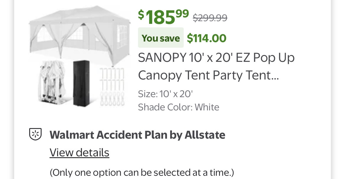 SANOPY 10' x 20' EZ Pop Up Canopy Tent Party Tent Outdoor #D97